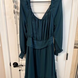 Amazon Teal Long Sleeve Dress
